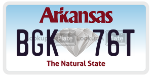 BGK76T  license plate in AR