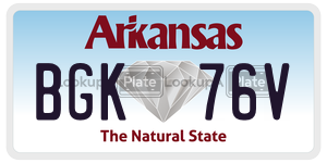 BGK76V  license plate in AR