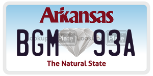 BGM93A  license plate in AR