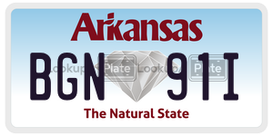 BGN91I  license plate in AR