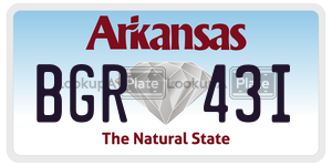 BGR43I  license plate in AR