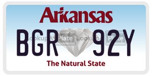 BGR92Y  license plate in AR