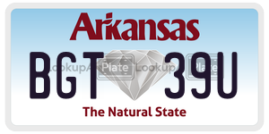 BGT39U  license plate in AR