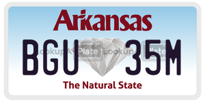 BGU35M  license plate in AR