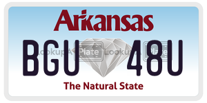 BGU48U  license plate in AR