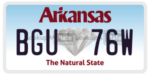 BGU76W  license plate in AR