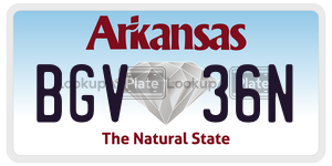 BGV36N  license plate in AR