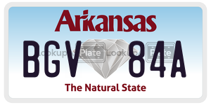 BGV84A  license plate in AR