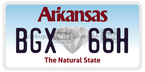 BGX66H  license plate in AR