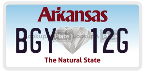 BGY12G  license plate in AR