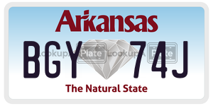 BGY74J  license plate in AR