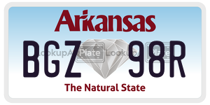 BGZ98R  license plate in AR
