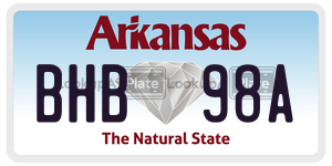 BHB98A  license plate in AR