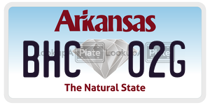 BHC02G  license plate in AR