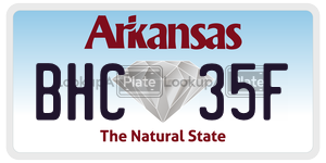 BHC35F  license plate in AR