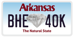 BHE40K  license plate in AR