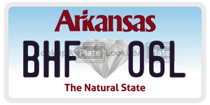 BHF06L  license plate in AR
