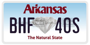 BHF40S  license plate in AR
