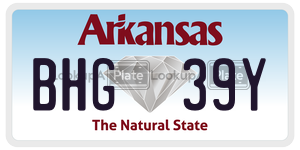 BHG39Y  license plate in AR