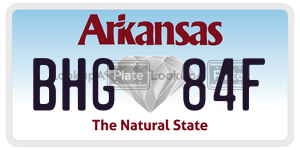 BHG84F  license plate in AR