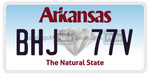 BHJ77V  license plate in AR