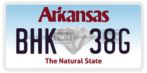 BHK38G  license plate in AR