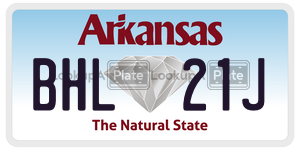 BHL21J  license plate in AR