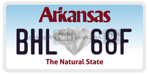 BHL68F  license plate in AR