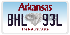 BHL93L  license plate in AR