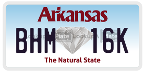 BHM16K  license plate in AR