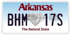 BHM17S  license plate in AR