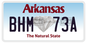 BHM73A  license plate in AR