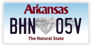 BHN05V  license plate in AR