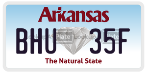 BHU35F  license plate in AR