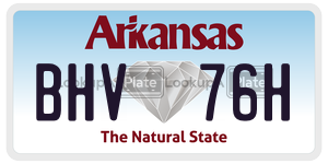 BHV76H  license plate in AR