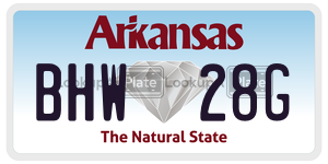 BHW28G  license plate in AR