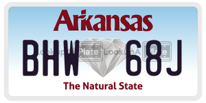 BHW68J  license plate in AR