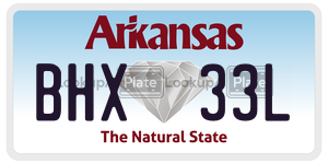 BHX33L  license plate in AR