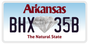 BHX35B  license plate in AR