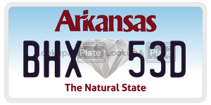 BHX53D  license plate in AR