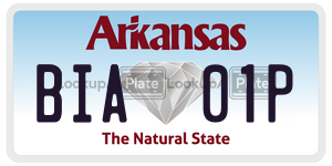 BIA01P  license plate in AR