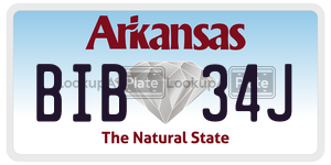 BIB34J  license plate in AR