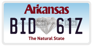 BID61Z  license plate in AR