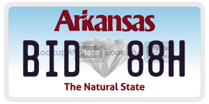 BID88H  license plate in AR