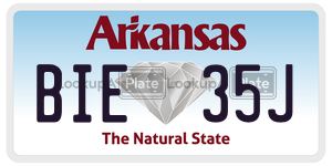 BIE35J  license plate in AR