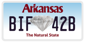 BIF42B  license plate in AR