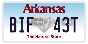 BIF43T  license plate in AR