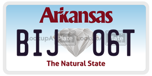 BIJ06T  license plate in AR