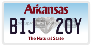 BIJ20Y  license plate in AR