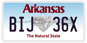 BIJ36X  license plate in AR